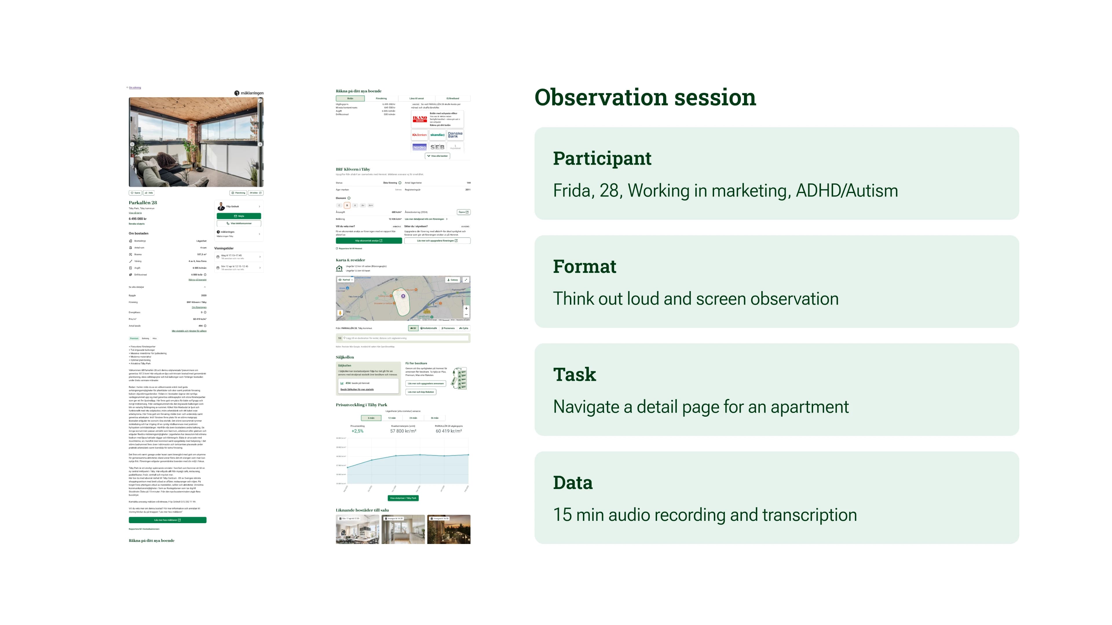 Observation session with Frida