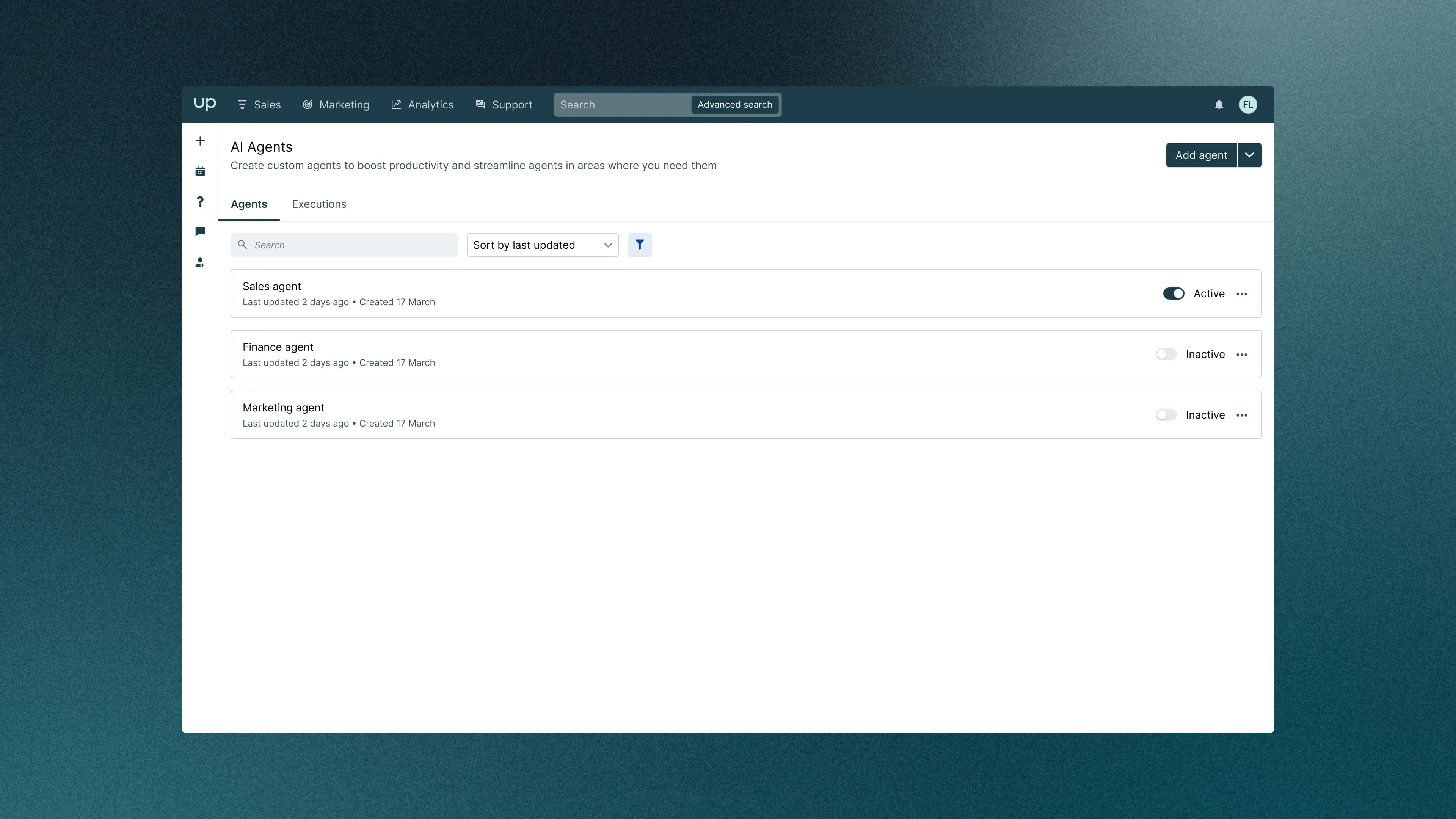 Agent builder workspace