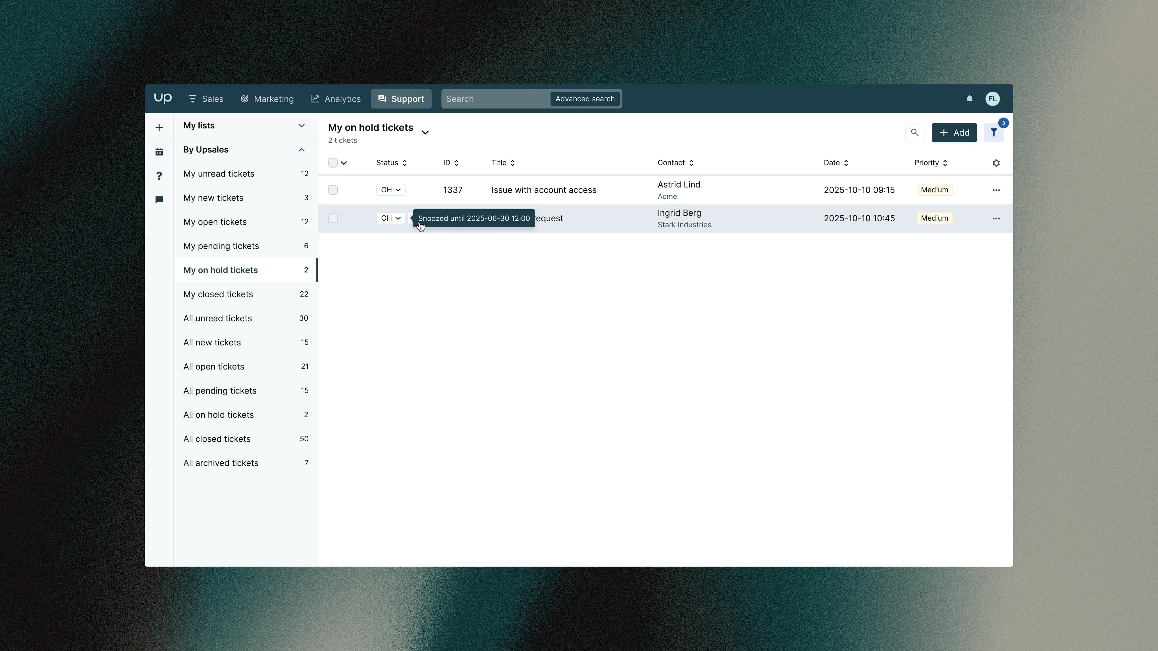 Snooze tickets step 3