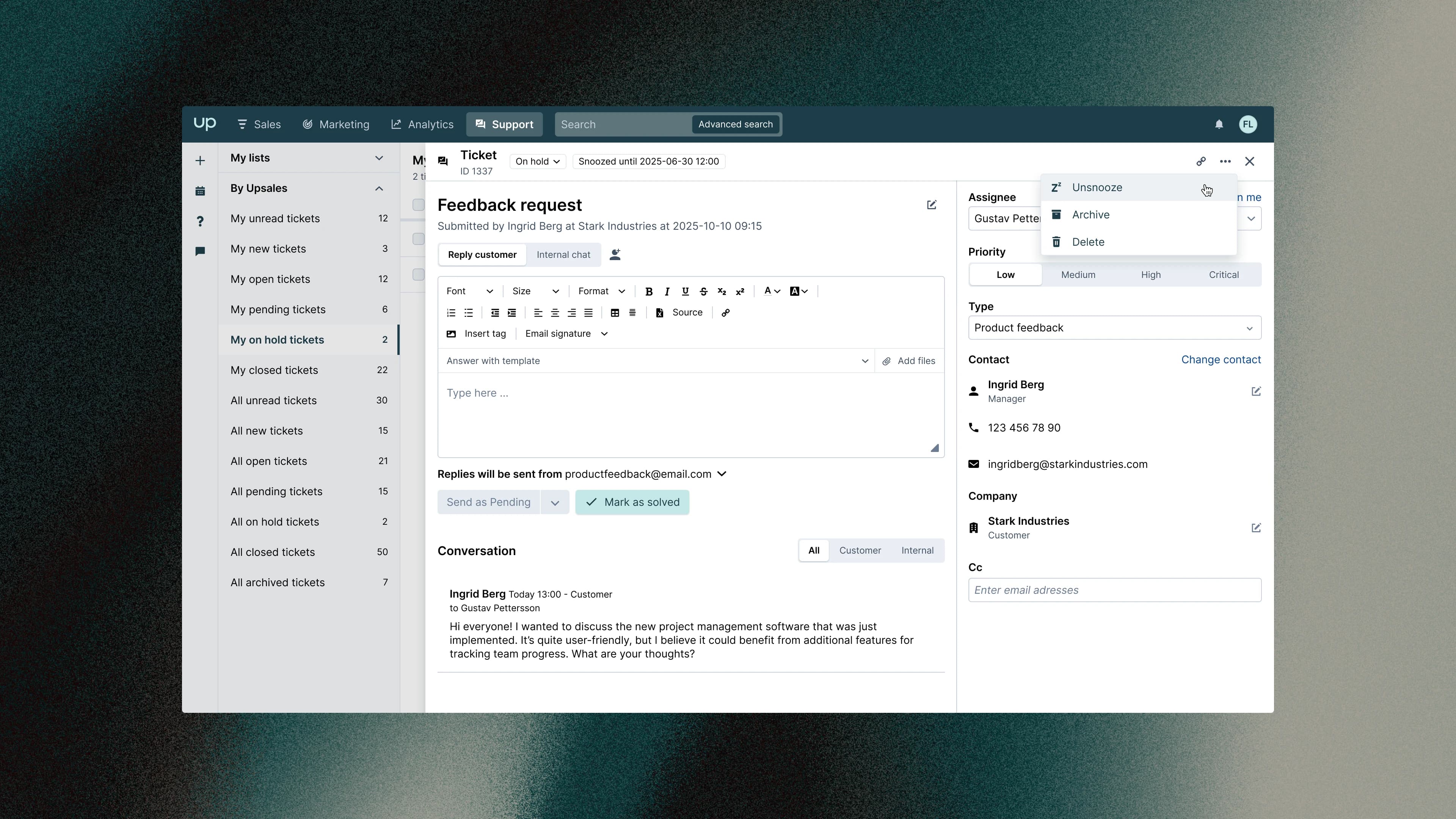 Snooze tickets step 4
