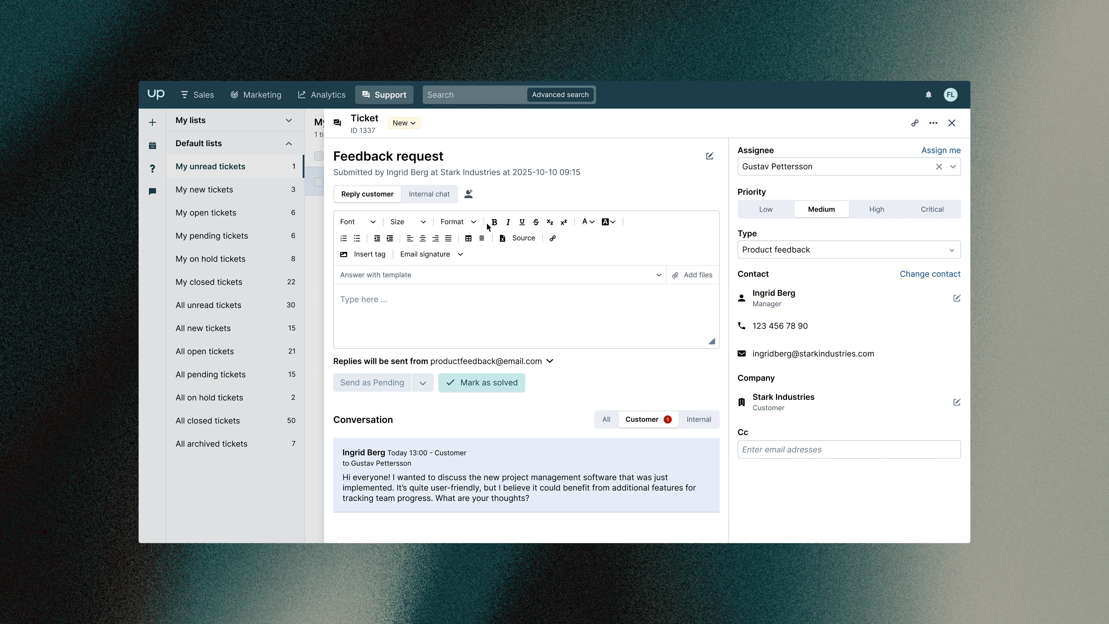 Unread tickets step 2