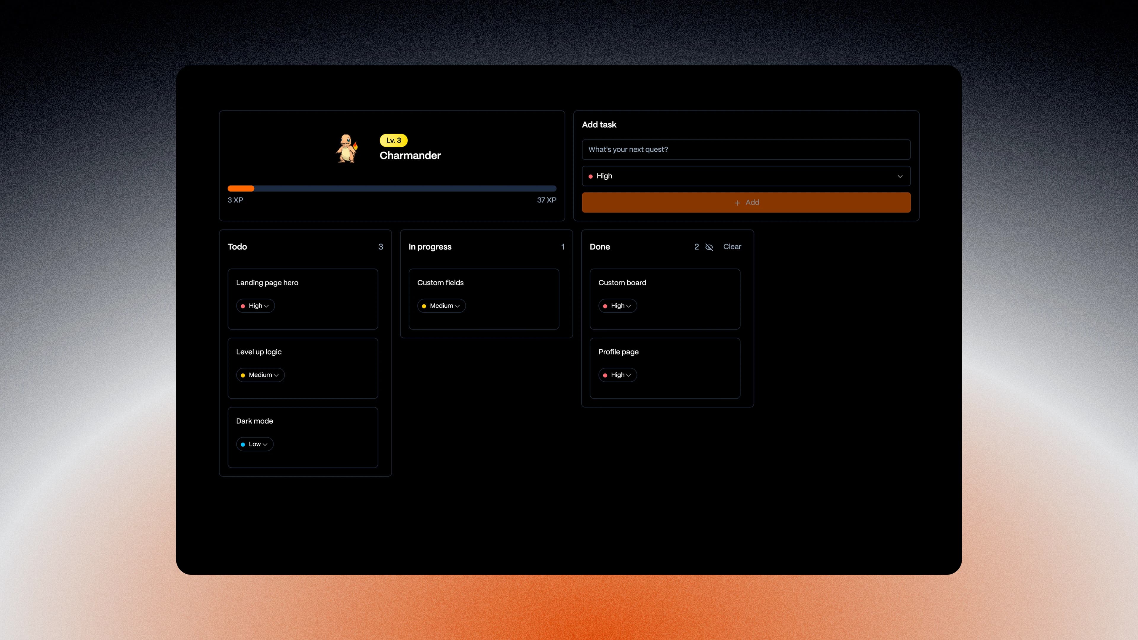 Poké Quest start page