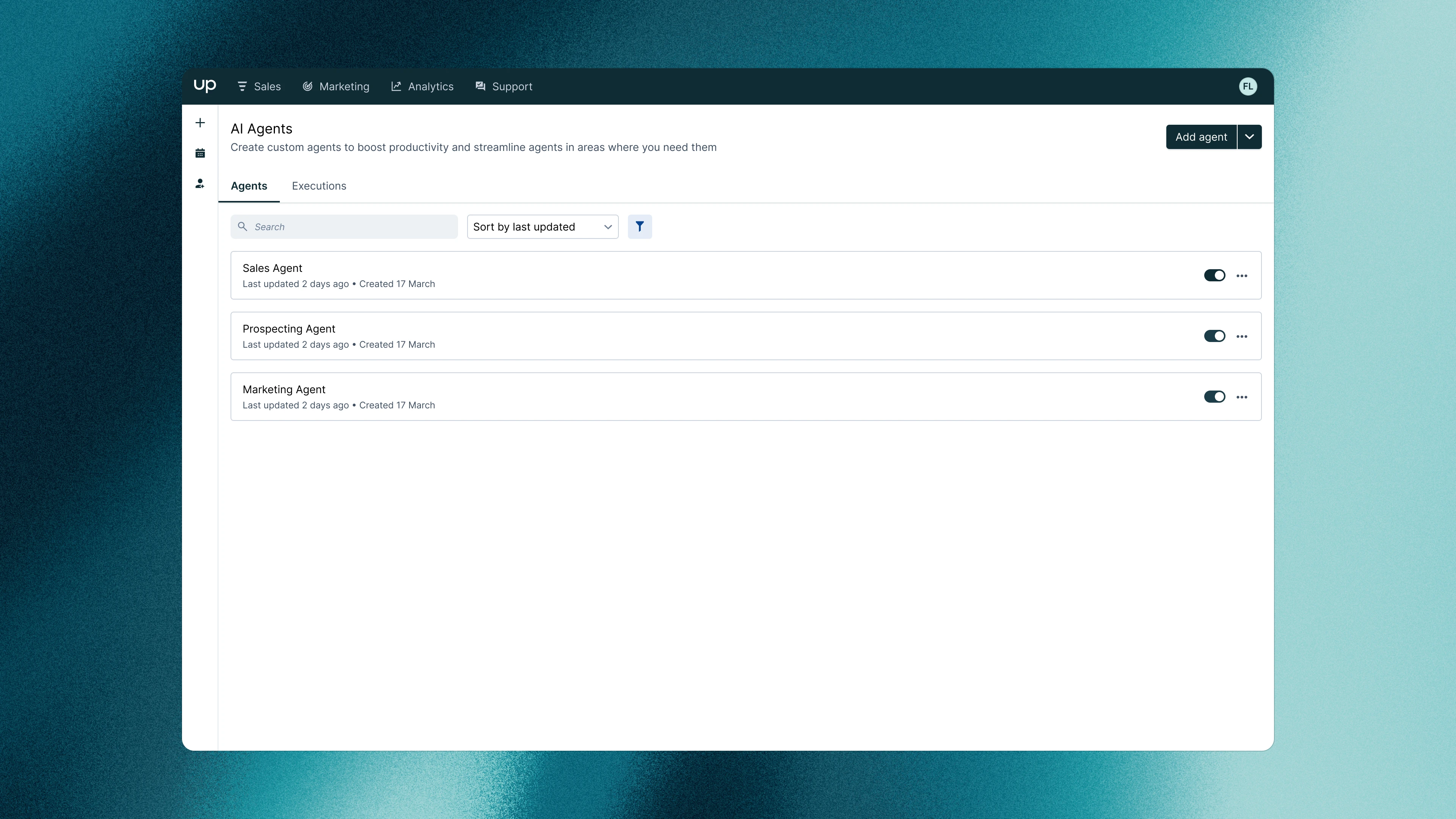 Agent builder workspace